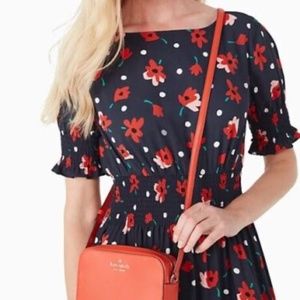 Kate Spade Staci Mini Camera Bag Crossbody Shoulder Purse Orange/Gazpacho